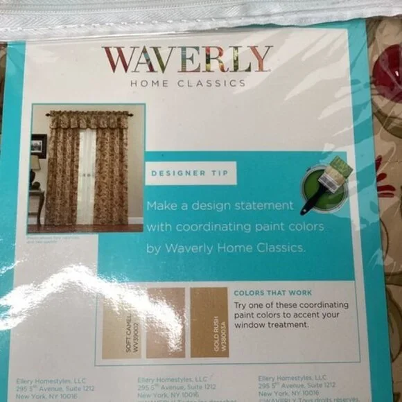 Waverly Imperial Dress Antique Scalloped Valance 50" x 15" - Picture 5 of 5